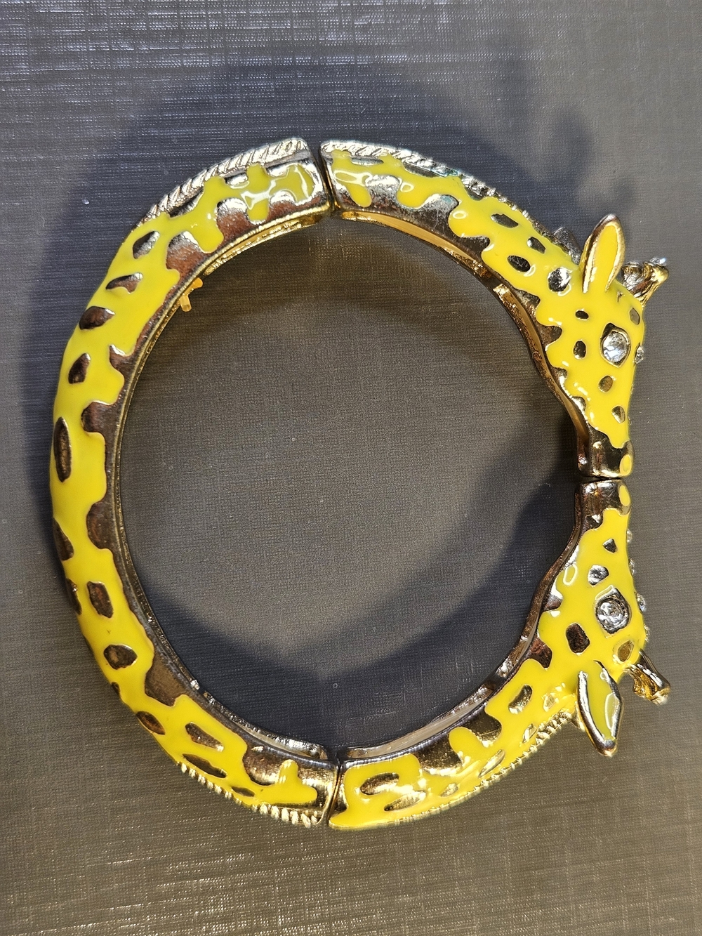 Yellow Giraffe Bangle Bracelet